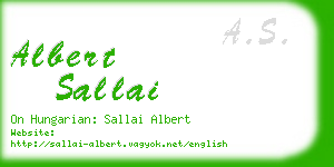 albert sallai business card